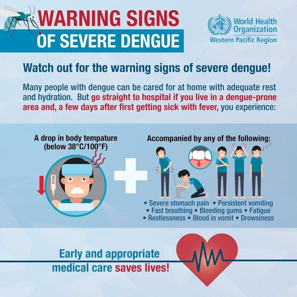 #Dengue is a mosquito-borne 🦟 disease that can develop into a potentially deadly complication called severe dengue. You should go to the hospital 🏥 straight away if you have any of these symptoms.

#Nepal #StaySafe