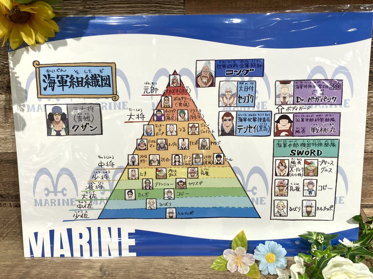 おすすめ商品】 海軍組織図ポスター 770円(税込) 好評発売中✨ #麦わら