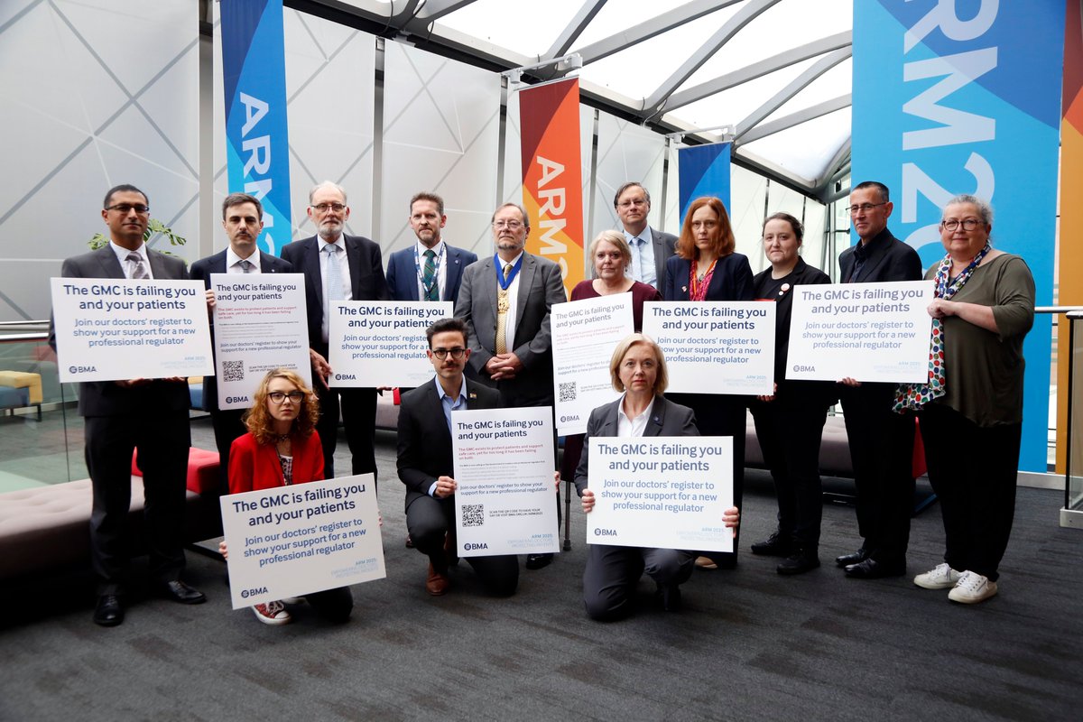 Most doctors now have no confidence in the GMC.

So today we announce the BMA's NEW register for all doctors.

Sign up today to show your support for change. activism.bma.org.uk/page/172664/pe… #BMAARM25