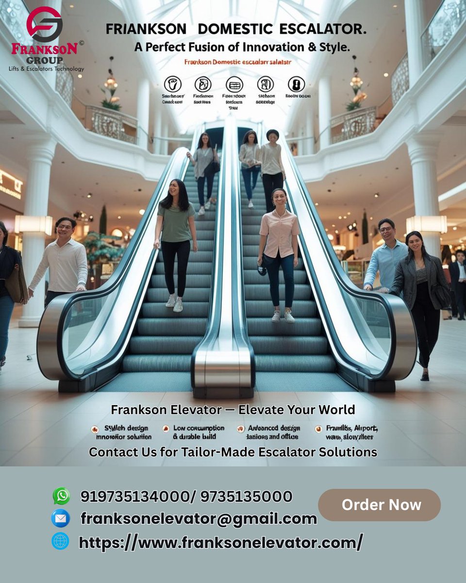 FranksonEl22317's tweet image. Effortless ascents, endless reliability—choose Frankson! ⬆️🚀

Visit for more:
📞 +91 97357 84005
📧 franksonelevator@gmail.com
🌐 franksonelevator.com

#FranksonElevator #AutomobileElevators #UrbanParkingSolutions #LuxuryElevators #HydraulicDrive #FranksonQuality