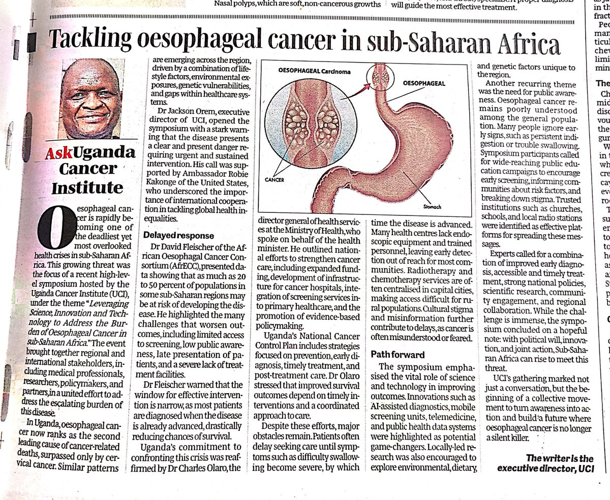 This week,we're tackling Oesophageal cancer. #Oesophagus is a tube that connects the throat to the stomach. When cancer cells develop in that tube, it's called #Oesophageal #Cancer.
Let's learn about it for the next 4 weeks, &amp; see how to prevent and also seek medical attention.