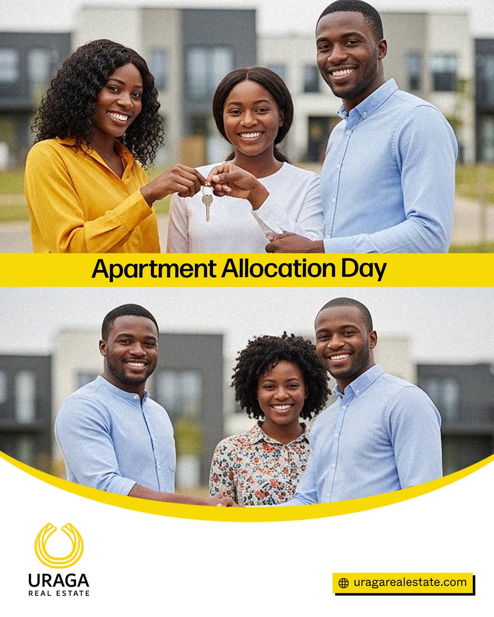 Uragarealestate's tweet photo. Smiles, keys, and new beginnings โ nothing beats the joy of home ownership! ๐๏ธ
#ApartmentAllocationDay #HomeOwners #RealEstateJoy #AtlanticBoulevardEstate #HouseGoals #ClientSmiles #NothingBeatsThisFeeling https://t.co/5c0UFvjfvW