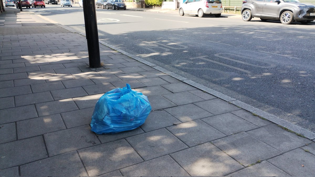 Good morning Bell Green 🍏. Not really feeling it this morning, so just emptied my street bins and bags, cleared a bit of litter and reported a flytipped bed and full clothes bank. Two bags. Weight unknown. #litter #rubbish #sydenham #se26 #bellingham #bellgreen
