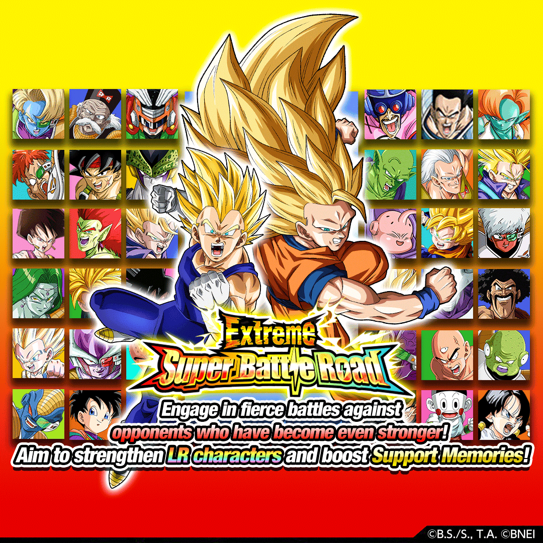 Extreme Super Battle Road Is On!
A new stage is available!

[For more details, please kindly check out the in-game announcement.]
#dokkanbattle #dokkanbattleglobal #dokkan
#dragonball #dragonballz #dbz #dragonballsuper #dbs