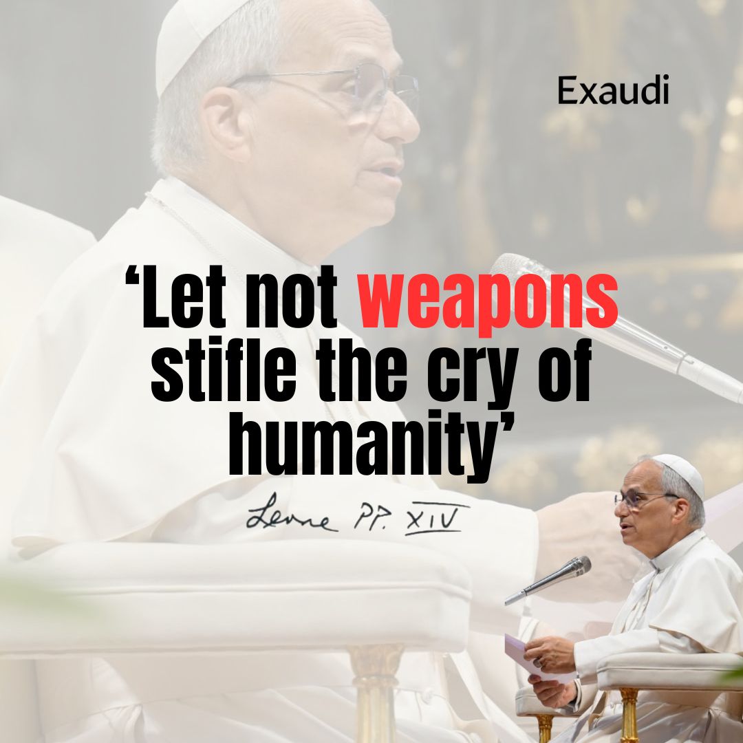 Pope Leo XIV: Let not weapons stifle the cry of humanity