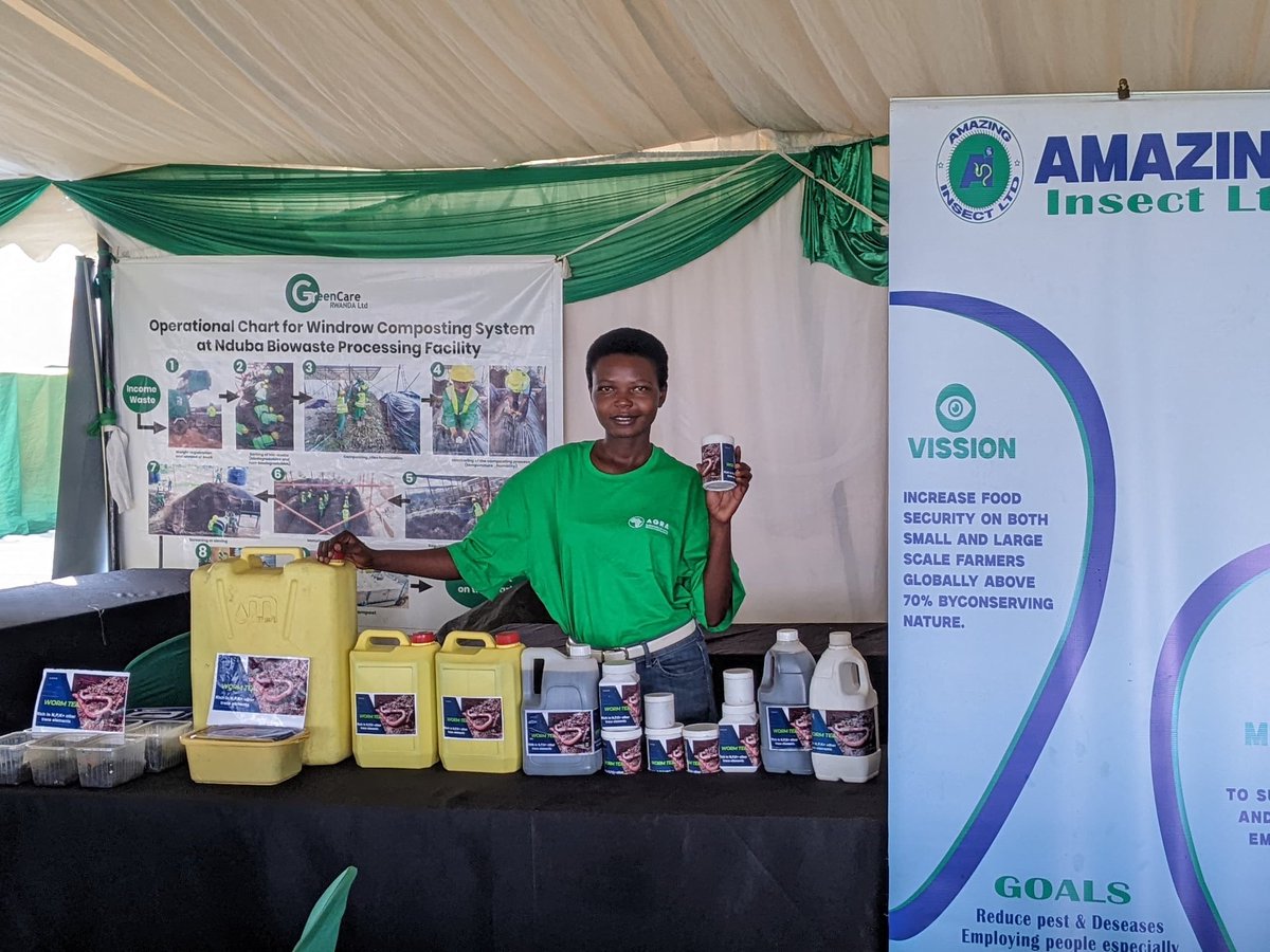 Rwanda Youth In Agribusiness Forum (@ryaf_agribiz) on Twitter photo Meet Josiane Mujawayezu the founder and CEO of Amazing insect Ltd,a company specialising in the production of organic fertilizers and animal aquaculture feed using earthworms and black soldier fly larvae based in Biroro Village,Ngwa Cell,Mukingo Sector in <a href="/NyanzaDistrict/">Nyanza District</a> Meet Josiane Mujawayezu the founder and CEO of Amazing insect Ltd,a company specialising in the production of organic fertilizers and animal aquaculture feed using earthworms and black soldier fly larvae based in Biroro Village,Ngwa Cell,Mukingo Sector in <a href="/NyanzaDistrict/">Nyanza District</a>