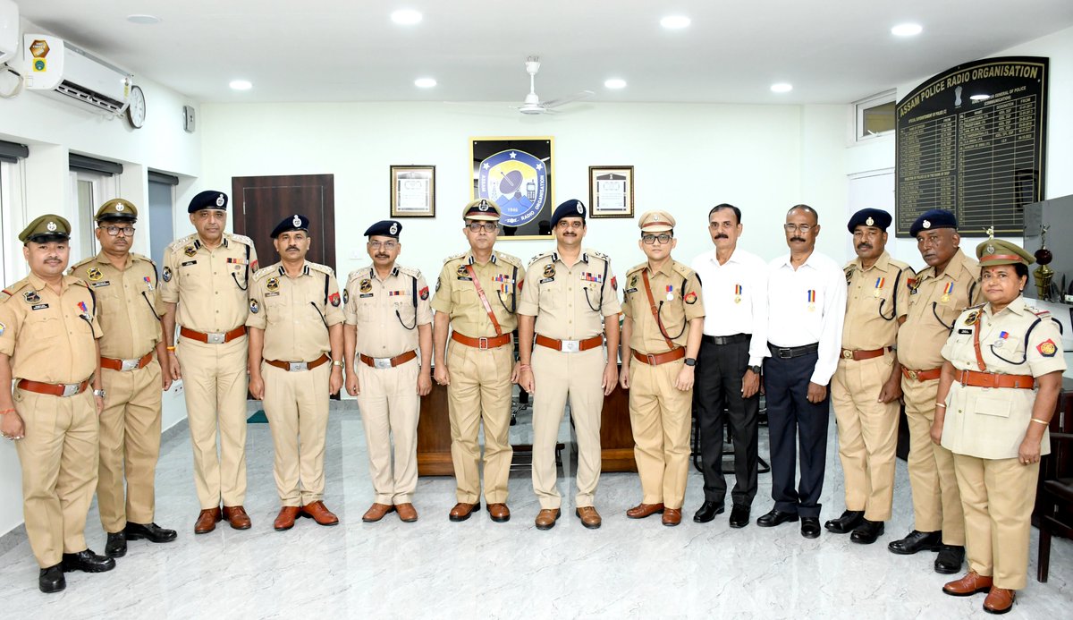 AproHq's tweet photo. On 23rd June’25, Akhilesh Kr Singh, IPS,IGP(C), presented the Ati Utkrisht Seva Padak and Utkrisht Seva Padak 2023 to APRO personnel. The Medals were awarded to them for their Outstanding Meritorious Works. @assampolice @HardiSpeaks @akhilesh03ips
1/3 https://t.co/39iSbqEPHT