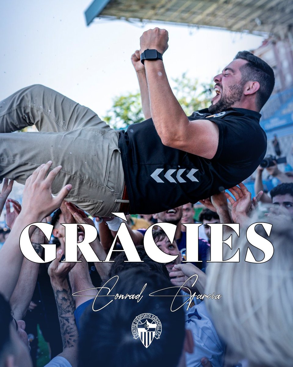 𝗢𝗙𝗜𝗖𝗜𝗔𝗟 | Conrad Garcia no continuarà al Centre d’Esports Sabadell la temporada vinent

👏🏻 Infinites gràcies per aquestes 12 temporades formant jugadors i treballant al màxim pel club.

🫶🏻 Després de molts èxits i sis ascensos, estem segurs que serà un fins aviat!