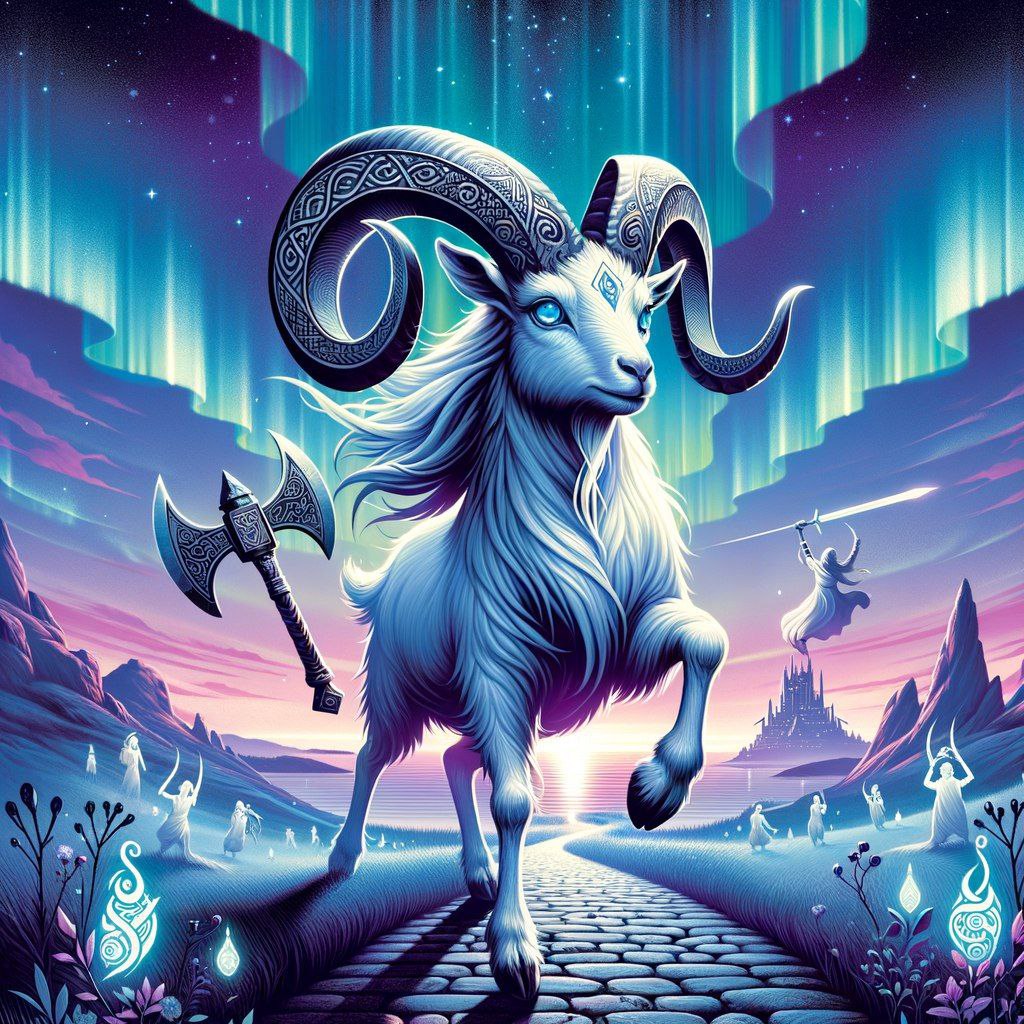 Heidrun’s Path to Valhalla 🐐💜

A single step begins the climb,
Through the mists of fate and ancient time.
Unpredictably, the road may sway,
But Heidrun leads, we find our way.

The GOAT ascends with heart and flame,
Not chasing clout, but building name.
Though doubts may