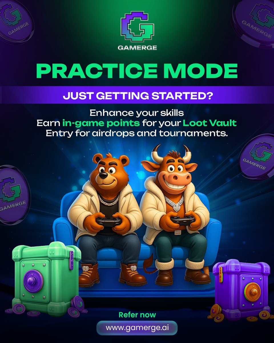 New to Gamerge? Start with Practice Mode!

Earn points, unlock loot, and get tournament-ready! 📷

Visit: gamerge.ai

#gamerge #gmgtoken #cryptotoken #gamefi #cryptoearnings #playtoearn  #practicemode