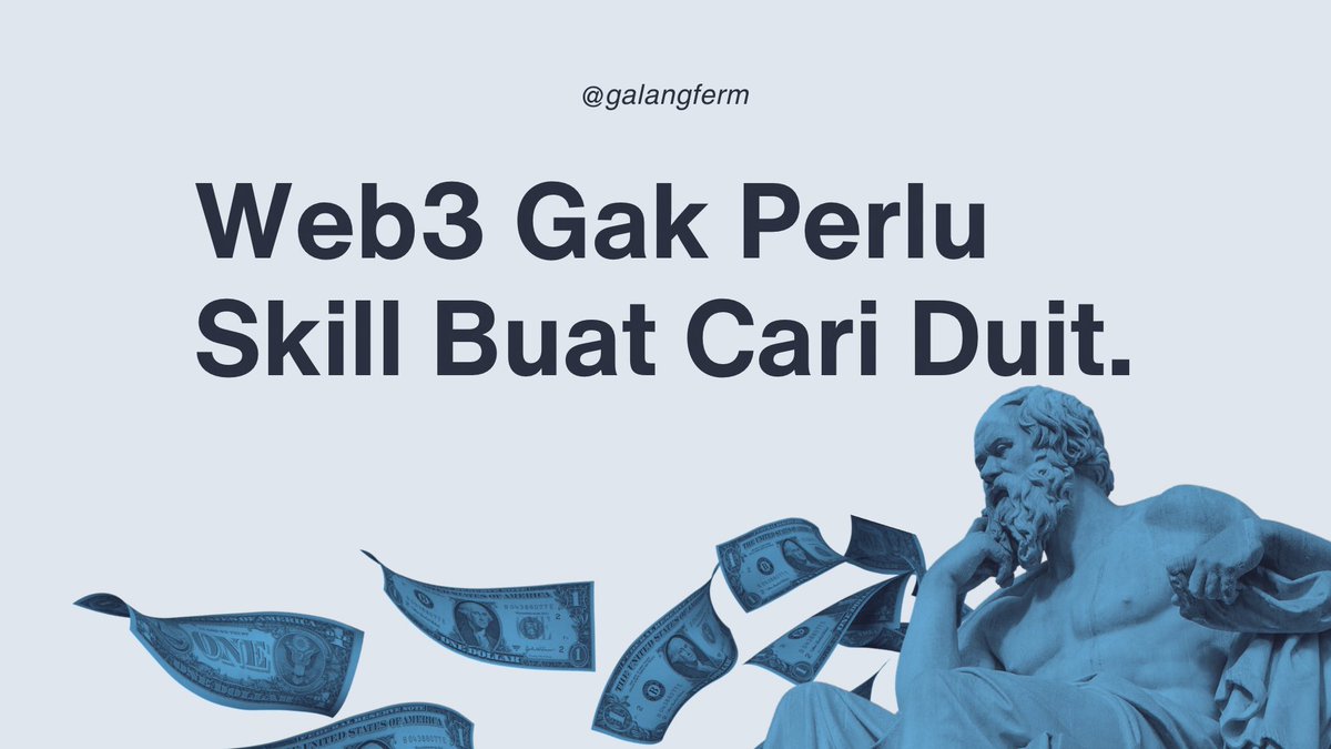 galangferm's tweet image. Banyak yang ngira Web3 cuma soal crypto dan trading, padahal jauh lebih dari itu.
Web3 punya segudang peluang buat lo pelajari dari A sampe Z.
Gausah buru-buru dapetin $100, coba $10 dulu buat reward pertama lo.
Let’s get it👇