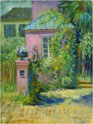 Before lunch time here are two gentle paintings by John C Doyle 
He opened a Gallery in Charleston in the 1980s 
When he died  in 2014 he had completed over 2000 paintings.
Mostly  oil on Canvas 
Back after lunch.   Helen 🐝🌻🌷