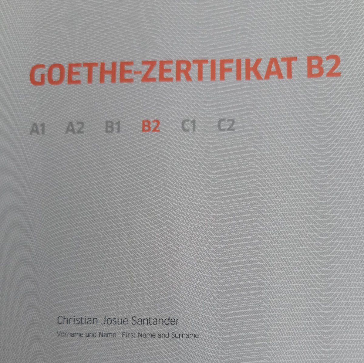 Ya logré el nivel B2 de alemán. Aber die Deutsche können nicht verstehen, dass meine Name ohne H habt.