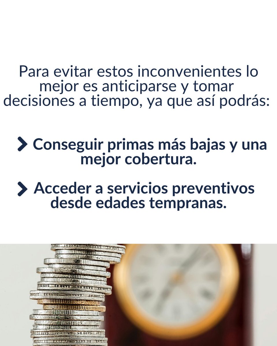 ¿Sabías que algunas aseguradoras establecen límites de edad en la contratación de seguros de salud?
Cuanto antes lo hagas, mejor para tu salud y para tu economía.

Ponte en contacto con uno de nuestros corredores para asesorarte. Recuerda, tu salud es tu mejor inversión.