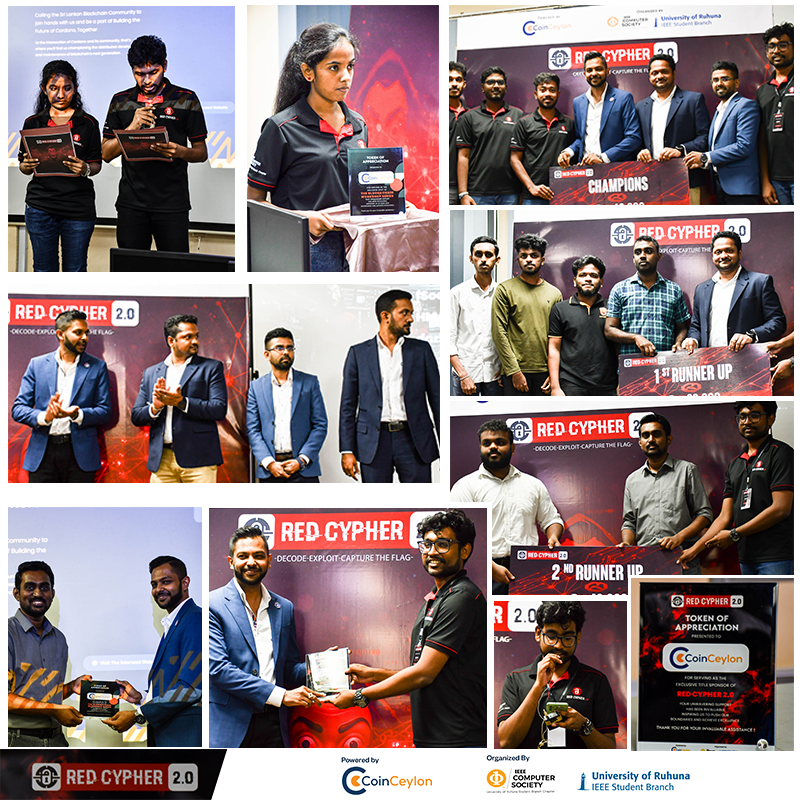 🚨 Red Cypher 2.0 ✅ Successfully Concluded!

What an incredible day of code, collaboration! Over 140 participants across 35 teams battled it out in one of Sri Lanka’s largest CTF competitions. 🔐💻

Huge respect to the organizers &amp; participants who made this a landmark event.