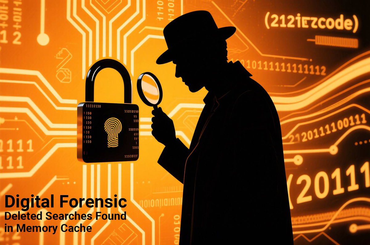 sunqingtia04's tweet image. Cody’s search history was gone. Volatile memory recovery showed what he searched just minutes before deletion. #DigitalForensics #MemoryForensics