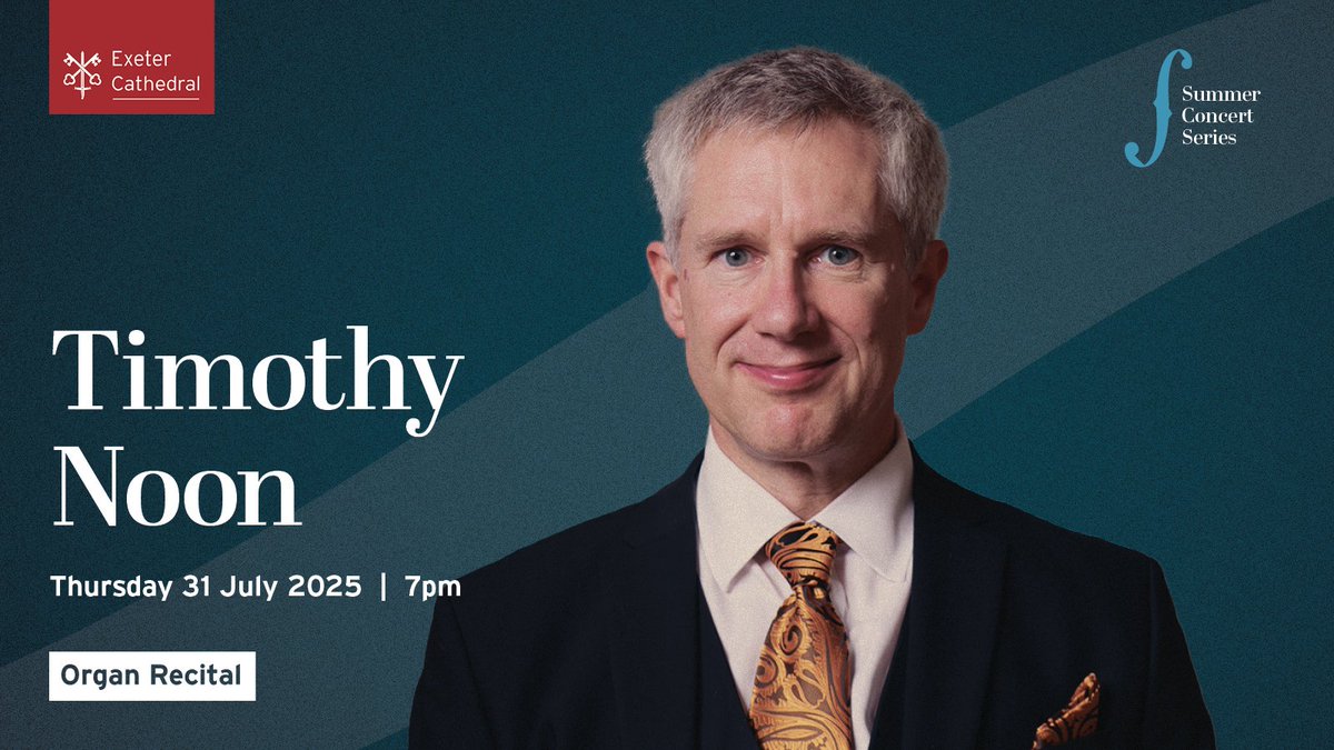 Exeter Cathedral’s Director of Music, Timothy Noon, will be performing a very special organ recital as part of Summer Concert Series. Entitled ‘The King of Instruments’, his programme takes its name from a 1970 LP recording that first inspired a young Timothy Noon to take up the