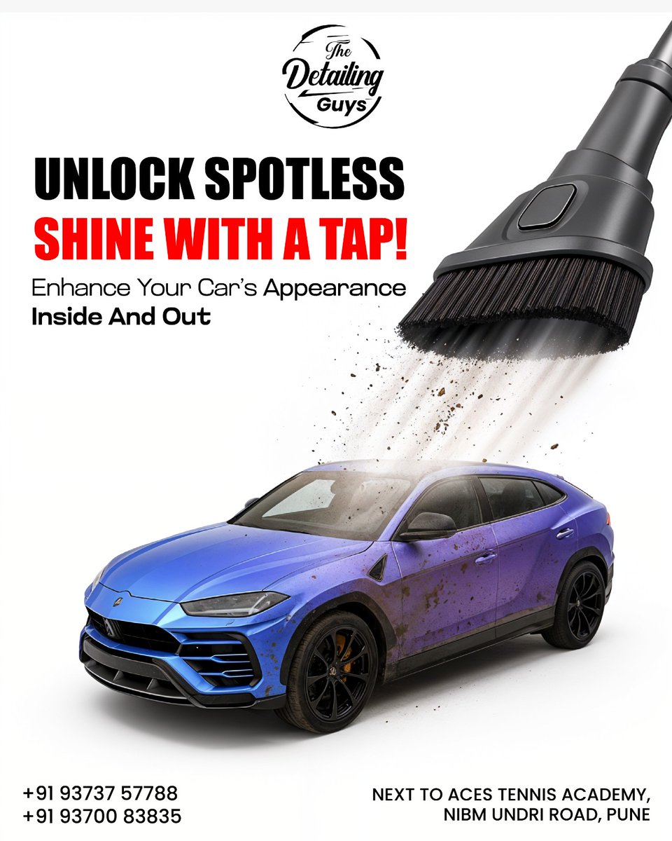 TheDG1234's tweet image. Let your car turn heads again with professional detailing — inside and out. From dirt to dazzle, we bring the showroom shine to your driveway!

📞 Call now: +91 93737 57788 | +91 93700 83835

#CarDetailingPune #LuxuryCarCare #AutoSpa #InteriorExteriorDetailing  #TheDetailingGuys