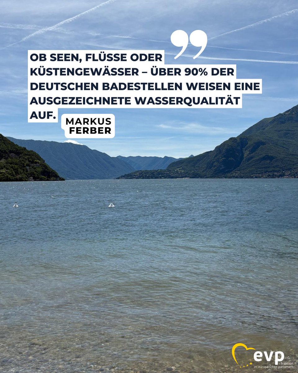 Markus Ferber (@markusferber) on Twitter photo Tolle Ergebnisse für die europäischen Badegewässer im Bericht zur Wasserqualität der EU-Umweltagentur <a href="/EUEnvironment/">EU EnvironmentAgency</a>. Besonders freuen mich die tollen Resultate in Schwaben. Unsere Politik zur Verbesserung der Badegewässerqualität hat auch Einfluss auf Umwelt und Gesundheit. Tolle Ergebnisse für die europäischen Badegewässer im Bericht zur Wasserqualität der EU-Umweltagentur <a href="/EUEnvironment/">EU EnvironmentAgency</a>. Besonders freuen mich die tollen Resultate in Schwaben. Unsere Politik zur Verbesserung der Badegewässerqualität hat auch Einfluss auf Umwelt und Gesundheit.