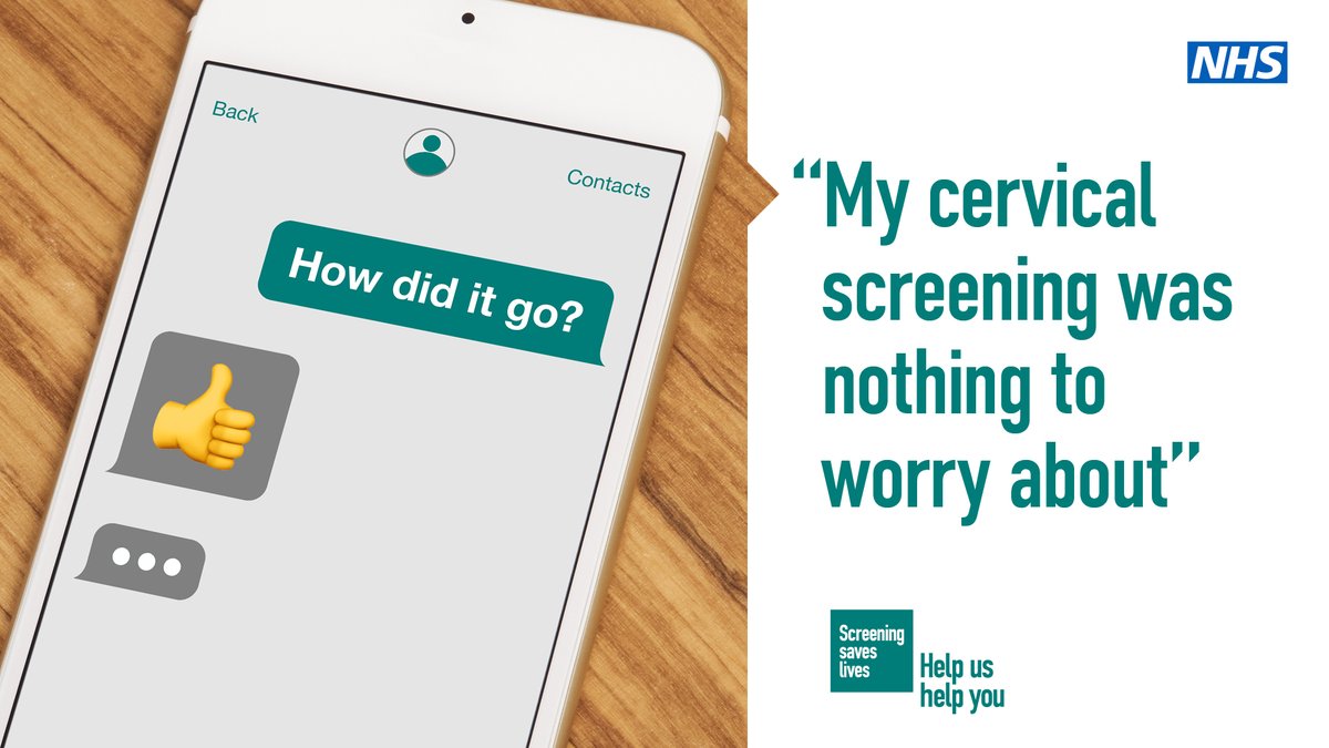 It's easy for cervical screening to fall to the bottom of your to-do list, but it only takes a few minutes and there are some simple ways to help put you at ease.

Find out more about cervical screening: nhs.uk/cervicalscreen…

#CervicalScreeningAwarenessWeek
