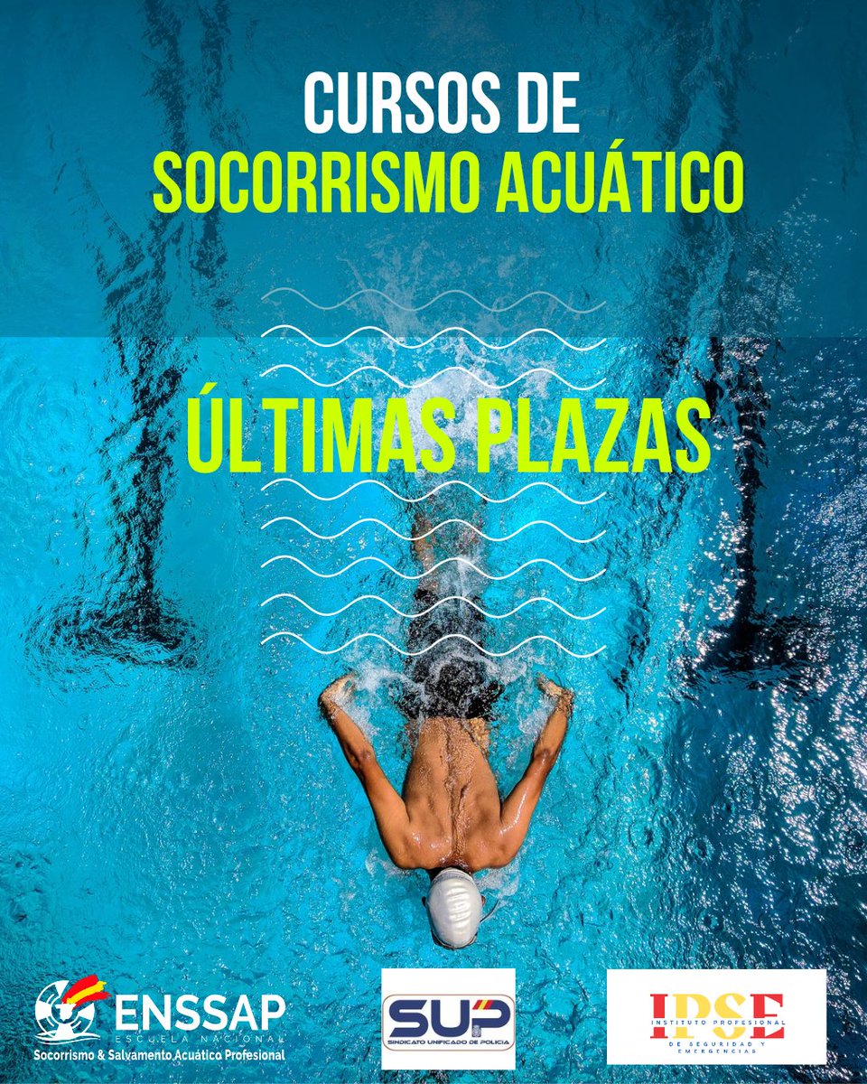 IPSE (@ipse_seguridad) on Twitter photo 📢 ‼️ ÚLTIMAS PLAZAS ‼️
II CURSO DE SOCORRISMO ACUÁTICO EN GALAPAGAR
La Escuela Nacional de Socorrismo Acuático, el @sup_policia y el @ipse_seguridad se unen para ofrecerte un nuevo curso en #Galapagar, homologado por <a href="/ComunidadMadrid/">Comunidad de Madrid</a>
¡Inscríbete!
docs.google.com/forms/d/e/1FAI… 📢 ‼️ ÚLTIMAS PLAZAS ‼️
II CURSO DE SOCORRISMO ACUÁTICO EN GALAPAGAR
La Escuela Nacional de Socorrismo Acuático, el @sup_policia y el @ipse_seguridad se unen para ofrecerte un nuevo curso en #Galapagar, homologado por <a href="/ComunidadMadrid/">Comunidad de Madrid</a>
¡Inscríbete!
docs.google.com/forms/d/e/1FAI…