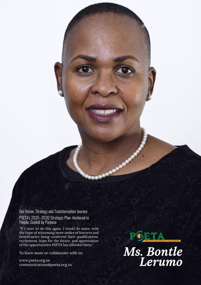 PSETA celebrates CEO, Ms. Bontle Lerumo, featured in the June/July 2025 issue of Executive Leadership Magazine!  Her visionary leadership and PSETA’s strides in public service transformation take center stage.
Read more: 🔗 executiveleadership.africa/#flipbook-df_6…