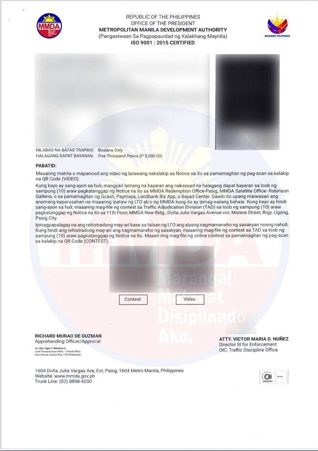 Muling sumulat ang Metropolitan Manila Development Authority (MMDA) sa Land Transportation Office (LTO) kaugnay sa isang motoristang paulit-ulit na lumabag sa batas-trapiko sa pamamagitan ng illegal na pagdaan sa EDSA Busway.

Sa liham ni MMDA Chairman Atty. Don Artes kay LTO