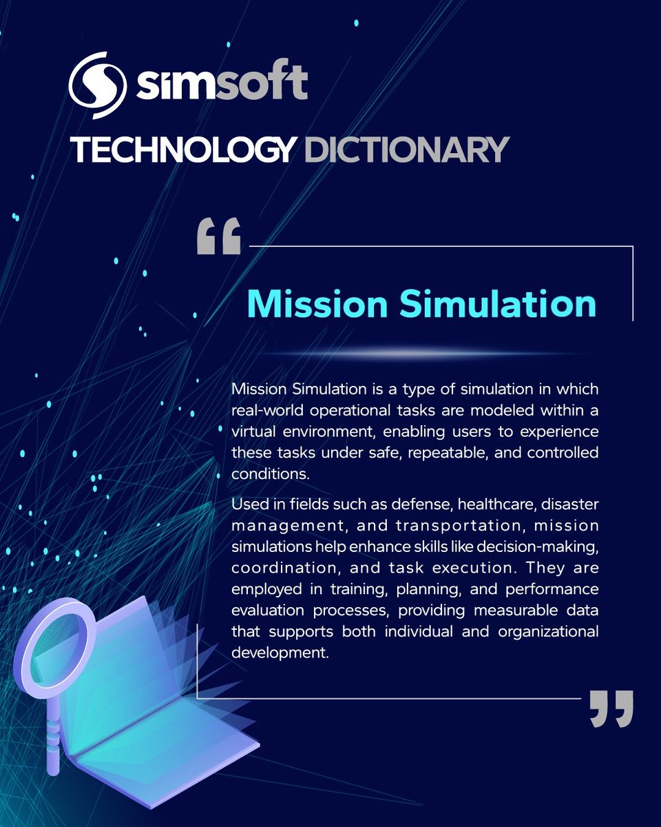 Simsoft Teknoloji Sözlüğü👨🏼‍💻
Teknoloji sözlüğümüzün bugünkü kelimesi; #GörevSimülasyonu

Simsoft Technology Dictinary👨🏼‍💻
Today's word in our technology dictionary; #MissionSimulation

#Simsoft #Dijitalleşme #Software #Yazılım #Simülasyon #Simulation #Teknoloji #Technology