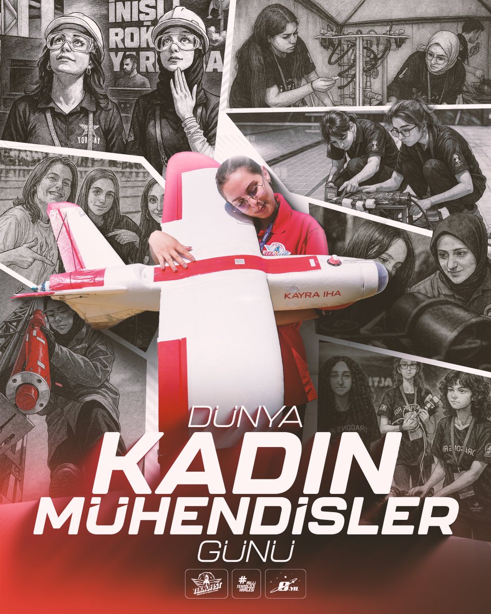 teknofest's tweet photo. Onlar, teknoloji, gelişim ve üretimin her alanında fikirleriyle, projeleriyle, emekleriyle bizlerle…

İyi ki varsınız! 💐

Tüm kadın mühendislerin ve mühendis adaylarının #DünyaKadınMühendislerGünü kutlu olsun. 👩🏻‍💻👷🏻‍♀️👩🏼‍🏭 https://t.co/qEpUpxQPHE