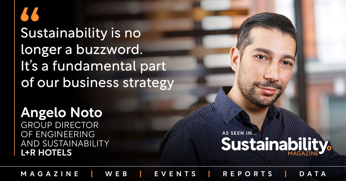 “Sustainability is a shared responsibility.” Angelo Noto of L+R Hotels is aligning data, tech &amp; people for real results.

Read more here: sustainabilitymag.com/brochure/l-r-h…

#ESGLeadership #GreenTech