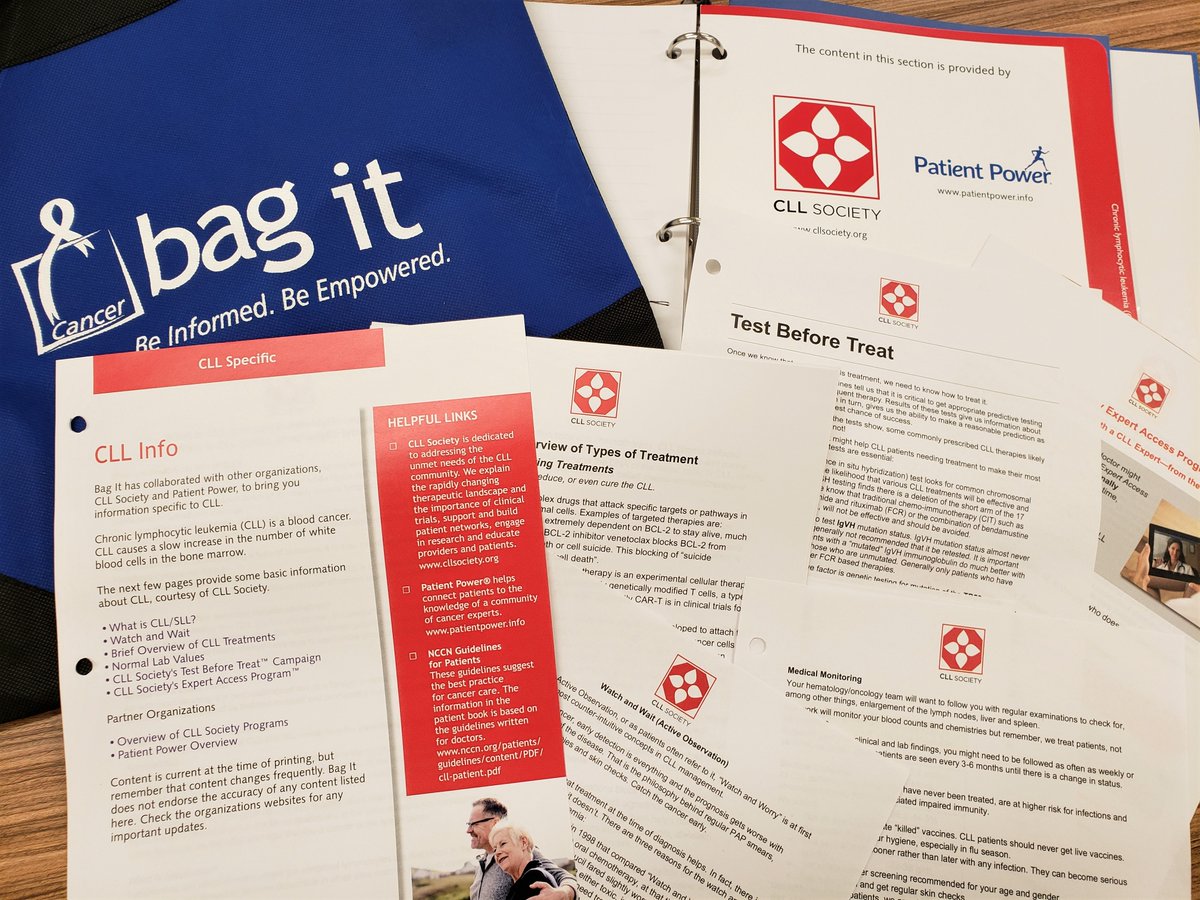 We invite you to order a free bag and binder, which includes a CLL-specific information section and many additional resources to help keep you organized. Bags are available in English and Spanish. <a href="/Bag/">Tea </a> It bit.ly/3XhN3E1