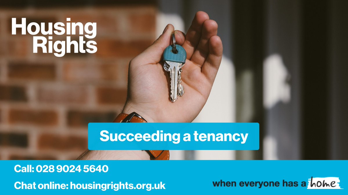 Have questions about succeeding a tenancy?

Our expert advisers can answer any questions you may have about taking on the tenancy of a property you have been living in.

Get in touch:
☎️028 9024 5640 
💻housingrights.org.uk 
For more information visit:
housingrights.org.uk/housing-advice…
