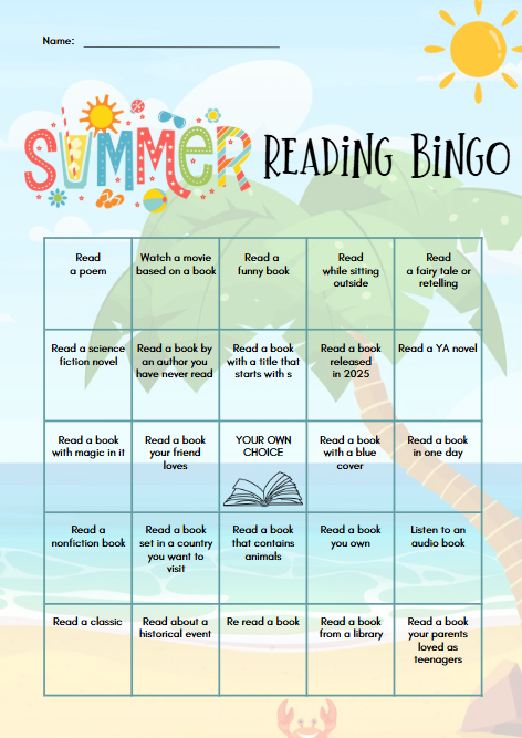 Are you up for the challenge? Try our summer reading bingo to mix up your beach reads! #summerreads #funinthesun