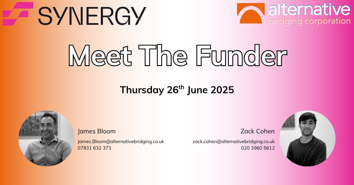 James and Zack are looking forward to the Synergy Meet the Funder Event on Thursday.

They’ll be there talking about all our amazing product offerings, meeting new faces and old!

#SCFMTF25 #AlternativeFinance