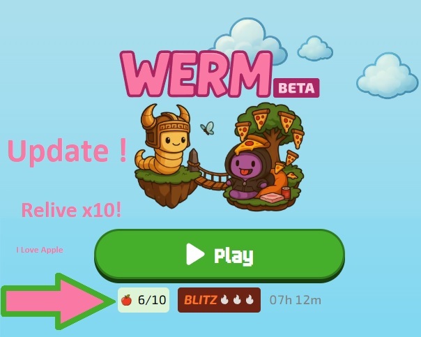 06_sgl's tweet image. On @EclipseFND !💚
 #GameWeb3 update for Werm.Fun / @werm_fun on Monday, June 23, 2025.
👉👉* The Apples!! 🍎🍎
In the #FreeGame, you have ten apples, so you can revive 10 times!  😉 😍
Let&apos;s Gooo #Wermies !!! 😈
#WermFunOnTop 💚
#EclipseEverything #EclipseTout 💚