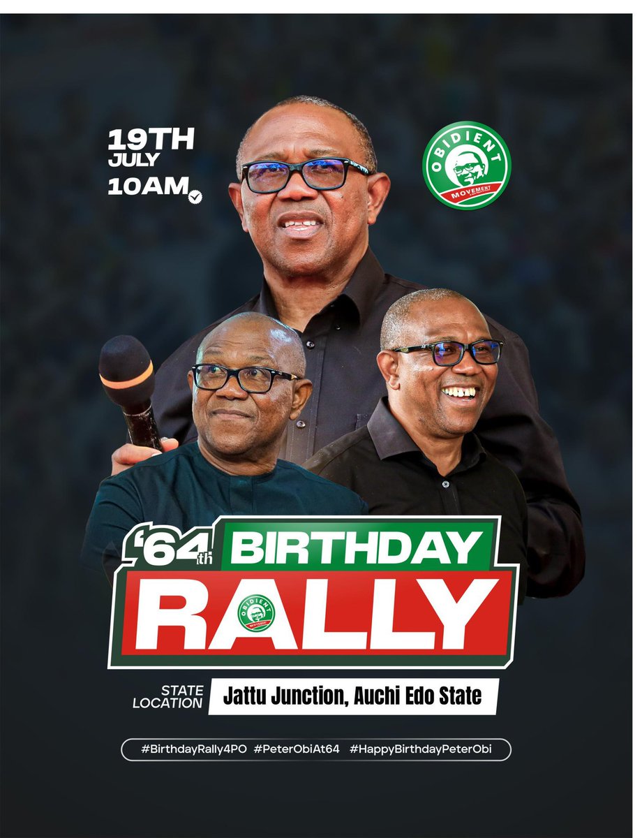 Benin City has more of the Edo residents, why are these nitwits taking their 1 million man rally to Auchi na?

One should expect that their show of force should be at the most populated area—Benin.

This rally will give a revelation to Peter Obi on how his support base has fallen