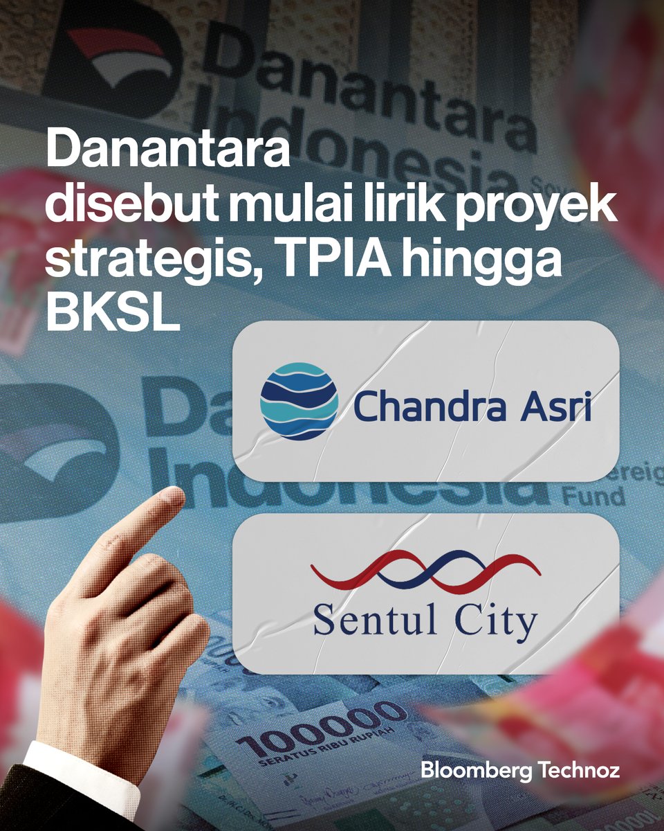 BloombergTZ's tweet photo. Danantara dikabarkan akan menjalin kerja sama dengan perusahaan asal China dan PT Sentul City Tbk (BKSL) dalam proyek pembangkit listrik tenaga surya (PLTS), setelah sebelumnya menyetujui investasi awal di pabrik milik PT TPIA.

Simak selengkapnya: https://t.co/h4PooFzUOP https://t.co/boxYQ2Sh2R