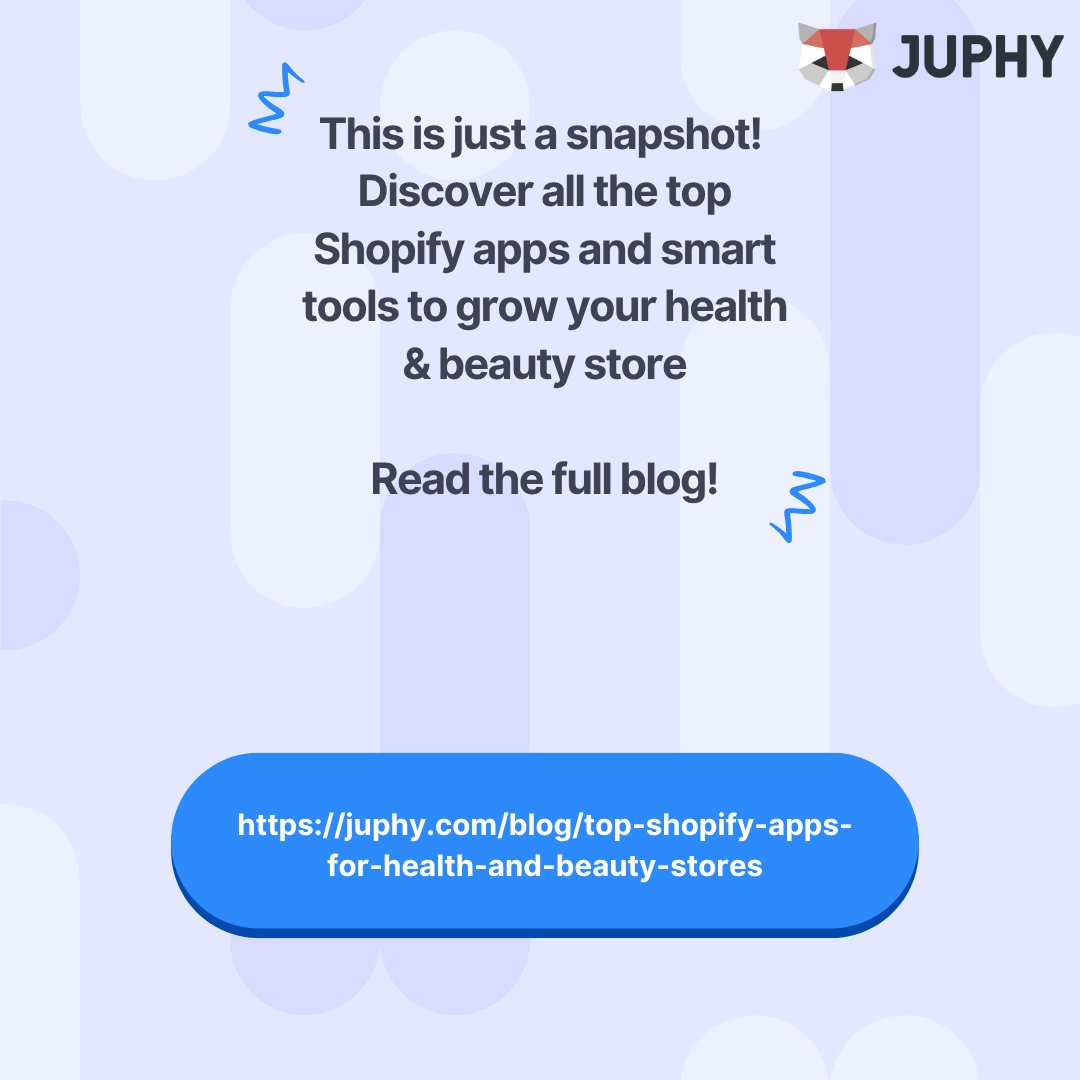 💄 Running a health &amp; beauty store on Shopify? With high competition &amp; low loyalty, smart tools are a must.
✨ Here are the best features &amp; apps to help you grow, streamline &amp; retain: juphy.com/blog/top-shopi…
#Shopify #ecommerce #ShopifyApps #healthandbeauty #tips #ai #JuphyAI