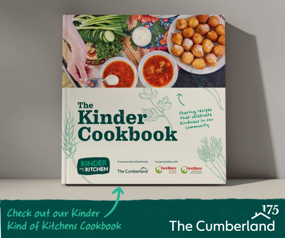 Good food and kindness are always worth sharing. 🍴

The Kinder Cookbook is packed with recipes and stories from our partners at FareShare — celebrating community and the power of a shared meal.

Download your copy here. 👇
cumberland.co.uk/kinderkitchens…

#KinderKindOfKitchens