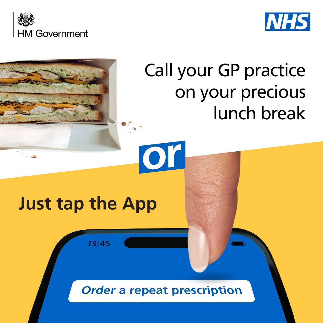 View your health records, order repeat prescriptions and much more! Manage your health the easy way with the NHS App. 📲

Find out how you can securely view your health records in the NHS App: ow.ly/rtK550W2s5s