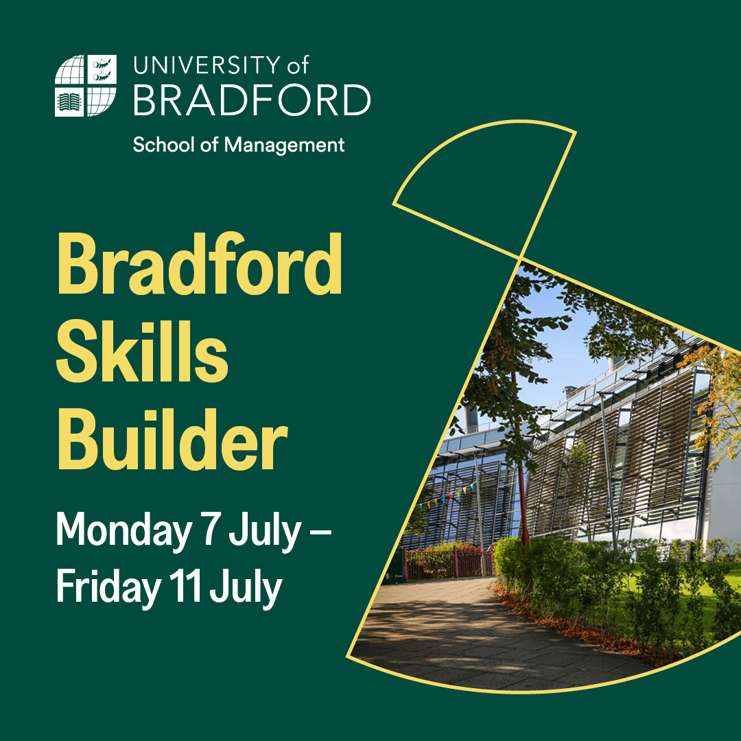The School of Management has launched the Bradford Skills Builder, a week of interactive workshops for business leaders and alumni to continue professional development.

Find out more about the workshops and register now: bit.ly/3Gear0Z
<a href="/BradManagement/">University of Bradford School of Management</a>