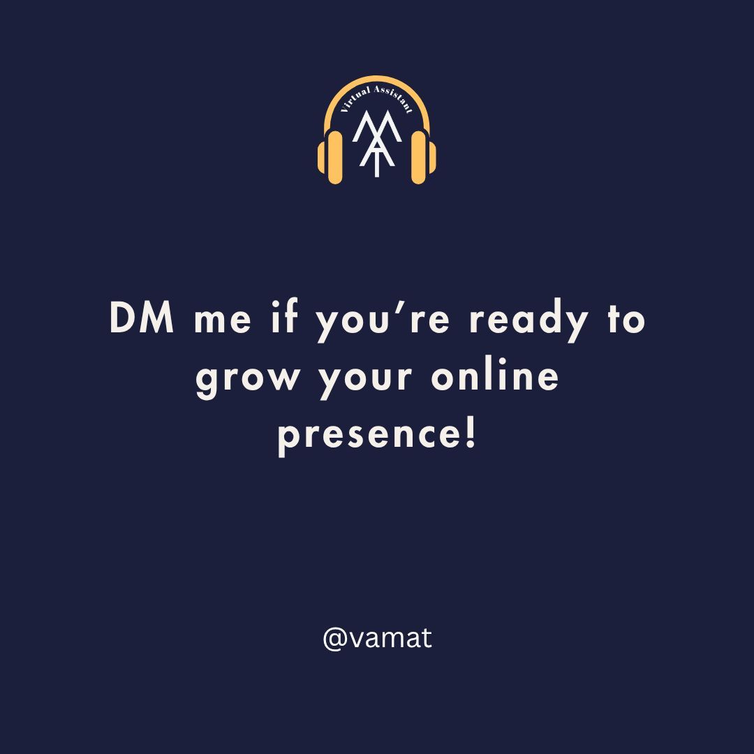 VAMAT595909's tweet photo. Hi! I’m Mat👋

I’m a Virtual Assistant and here’s what I offer:
✨ Social Media Management
🎬 Video Editing for Reels &amp; TikToks
📊 Content Strategy &amp; Planning
💼 Admin Support for busy entrepreneurs

📩 DM me if you’re ready to grow your online presence! https://t.co/jz0oqPpSlZ