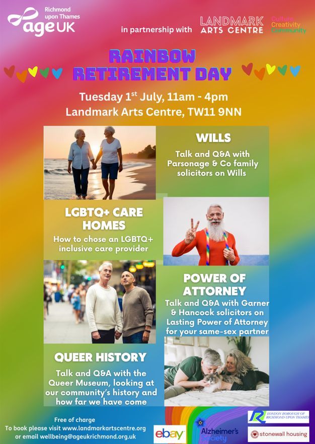 RichmondCVS (@rcvs_richmond) on Twitter photo This might be our favourite local Pride month event from <a href="/AgeUKRichmond/">Age UK Richmond upon Thames</a> & <a href="/LandmarkArts/">Landmark Arts Centre</a>
Did you know that <a href="/AgeUKRichmond/">Age UK Richmond upon Thames</a> also run a regular monthly Rainbow Cafe all year round for LGBT+ older people?
You can search for more local events & activities with <a href="/Visit_Richmond1/">VisitRichmond</a> too This might be our favourite local Pride month event from <a href="/AgeUKRichmond/">Age UK Richmond upon Thames</a> & <a href="/LandmarkArts/">Landmark Arts Centre</a>
Did you know that <a href="/AgeUKRichmond/">Age UK Richmond upon Thames</a> also run a regular monthly Rainbow Cafe all year round for LGBT+ older people?
You can search for more local events & activities with <a href="/Visit_Richmond1/">VisitRichmond</a> too