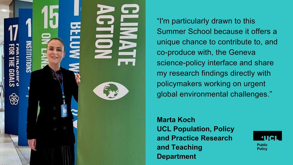 UCLPublicPolicy's tweet image. 🌍 We're in Geneva for the GSPI Summer School on Science & Policy for Environmental Action! UCL's Daisy Forster, Dr Alice Tofts & 4 academics are joining peers across Europe to explore transnational policy engagement. Follow their journey! 🔗 unige.ch/genevasummer...