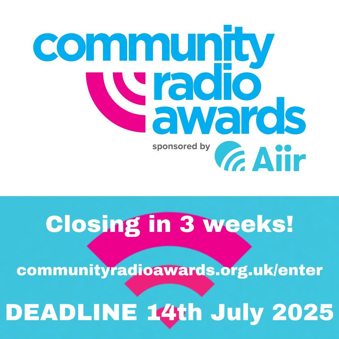 3 Weeks to go until the deadline of the 2025 Community Radio Awards. #CRAs25 #CommunityRadio