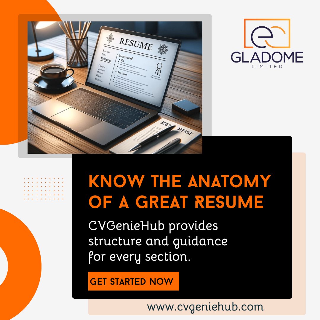 cvgeniehub's tweet image. A professional CV includes:
A concise summary
Measurable achievements
Tailored keywords
Clean, readable layout
CVGenieHub provides structure and guidance for every section.  #ResumeStructure #JobHunting