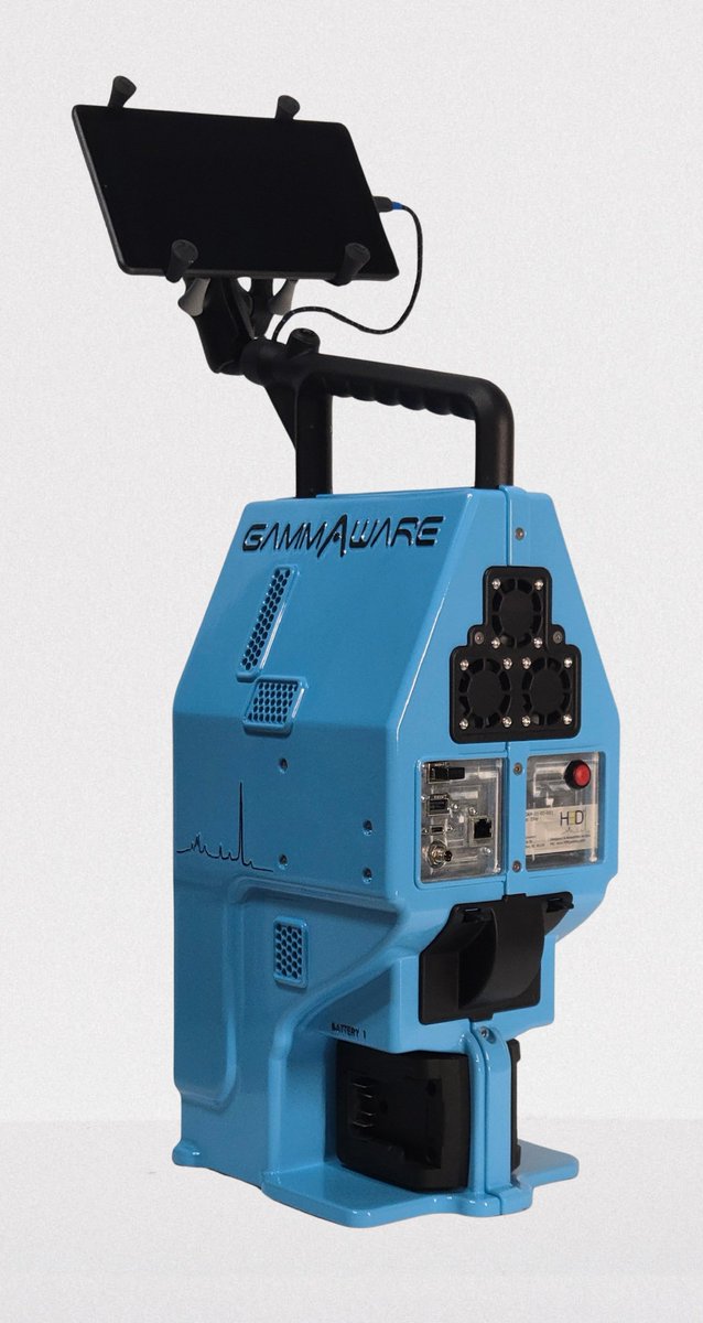 Introducing our redesigned our GammAware 3D #radiation imager. It weighs &lt; 7 kg and can be carried in 1 hand for easy 3D radiation mapping. 

H3D delivered our first unit last week and will have live GammAware demonstrations in the USA and Belgium this week #cbrne #npp #radwaste