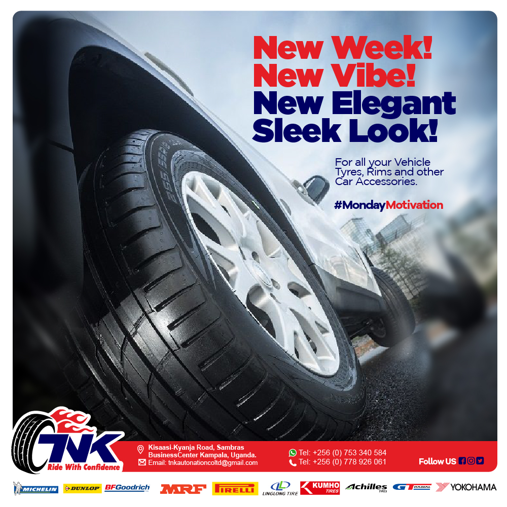 TnkLtd75618's tweet image. Kick off the week in style with #TopQuality Tyres, Rims, and Accessories that keep you rolling smoothly and confidently. Upgrade your ride—contact us today #CallOrWhatsapp: 0753340584/ 0778926061 #mondaymotivation #freshstart #Prof. #Bomb #KampalaCreme #Heartfelt #Kitalo.