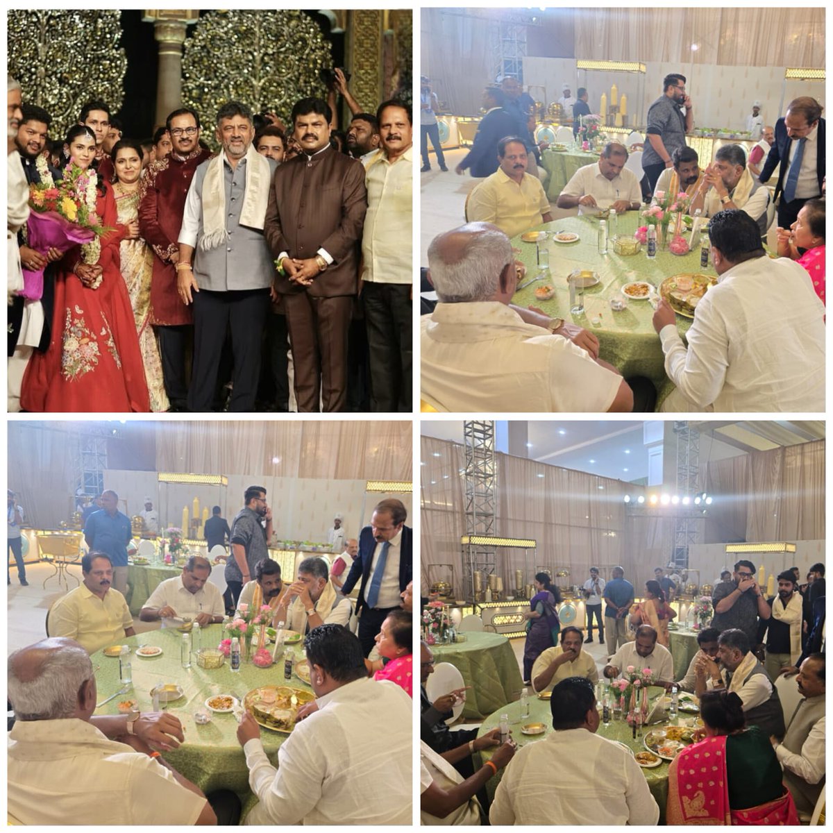 ಶ್ರೀ ರವಿ ಕುಮಾರ್ ಎಸ್, ಮಾನ್ಯ ಅಧ್ಯಕ್ಷರು, ಕರ್ನಾಟಕ ಭೋವಿ ಅಭಿವೃದ್ಧಿ ನಿಗಮ ರವರು ಶ್ರೀ ರಾಘವೇಂದ್ರ , ಮಾನ್ಯ ಸಂಸದರು, ಶಿವಮೊಗ್ಗ ಜಿಲ್ಲೆ ರವರ ಪುತ್ರರ ಮದುವೆಯಲ್ಲಿ ಪಾಲ್ಗೊಂಡು ನವ ದಂಪತಿಗಳಿಗೆ  ಆಶೀರ್ವದಿಸಿ, 
ಶ್ರೀ ಡಿ. ಕೆ. ಶಿವ ಕುಮಾರ್‌ , ಮಾನ್ಯ ಉಪ ಮುಖ್ಯಮಂತ್ರಿಗಳ ಹಾಗೂ ಗಣ್ಯ ವ್ಯಕ್ತಿಗಳ ಜೊತೆ ಇರುವ ಸಂದರ್ಭ