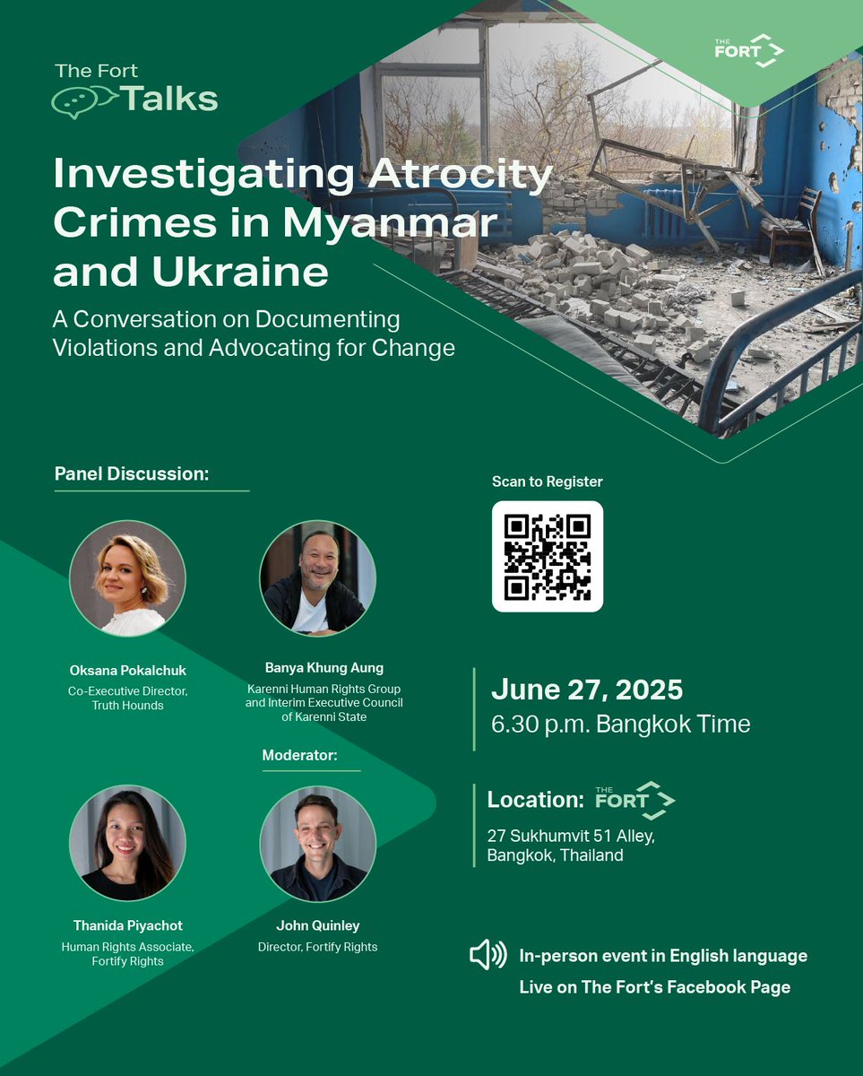 Truth Hounds (@truth_hounds) on Twitter photo π Join <a href="/truth_hounds/">Truth Hounds</a> for a conversation with human rights defenders from <a href="/KarenniHR/">Karenni Human Rights Group</a> and <a href="/FortifyRights/">Fortify Rights</a> at ππ‘π π
π¨π«π πππ₯π€π¬: ππ§π―ππ¬ππ’π πππ’π§π πππ«π¨ππ’ππ² ππ«π’π¦ππ¬ π’π§ #ππ²ππ§π¦ππ« ππ§π #ππ€π«ππ’π§π in #Bangkok!
β° June 27, 6:30 PM (ICT)
π π Join <a href="/truth_hounds/">Truth Hounds</a> for a conversation with human rights defenders from <a href="/KarenniHR/">Karenni Human Rights Group</a> and <a href="/FortifyRights/">Fortify Rights</a> at ππ‘π π
π¨π«π πππ₯π€π¬: ππ§π―ππ¬ππ’π πππ’π§π πππ«π¨ππ’ππ² ππ«π’π¦ππ¬ π’π§ #ππ²ππ§π¦ππ« ππ§π #ππ€π«ππ’π§π in #Bangkok!
β° June 27, 6:30 PM (ICT)
π